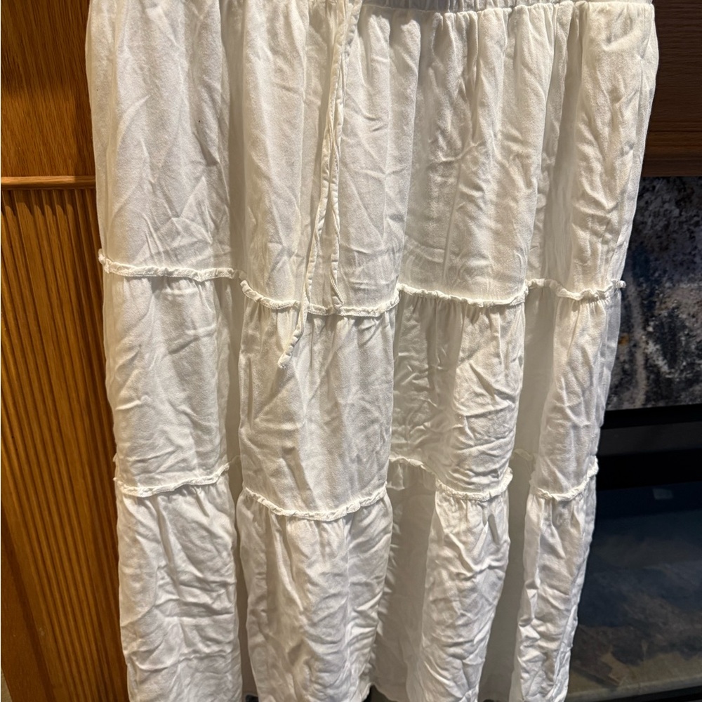 Fashion Bug Elegant White Maxi Skirt